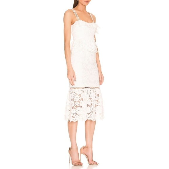 NWT Likely Leigh Lace Midi Dress in White Sz. 12 - Picture 2 of 7